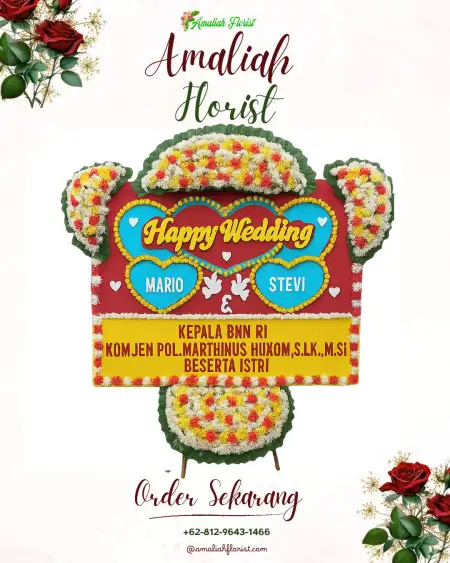 Papan Bunga Pernikahan Niela